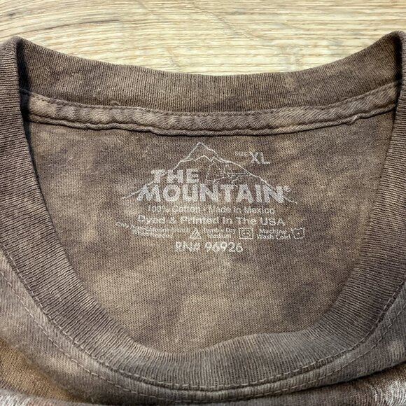 The Mountain Giraffe Head T Shirt Adult XL Brown Tie Dye Columbus Zoo Wildlife - Picture 6 of 7